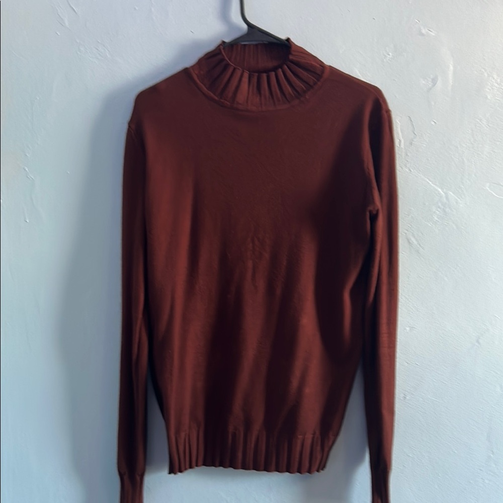 Zara Brown Cowl Neck Sweater
